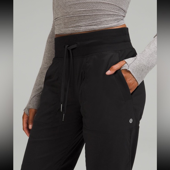 Black Lululemon unlined dance studio mid rise full length pants - Picture 3 of 9